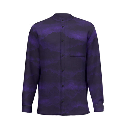 Unisex New Men'S Business Long-Sleeved Imitation Linen Shirt