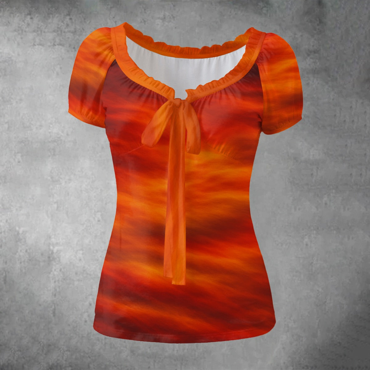 Women's Puff Sleeve Pleated Shirt