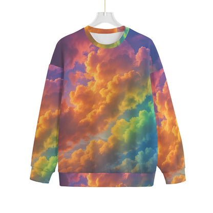 Unisex Drop-shoulder Knitted Fleece Sweater - view 1
