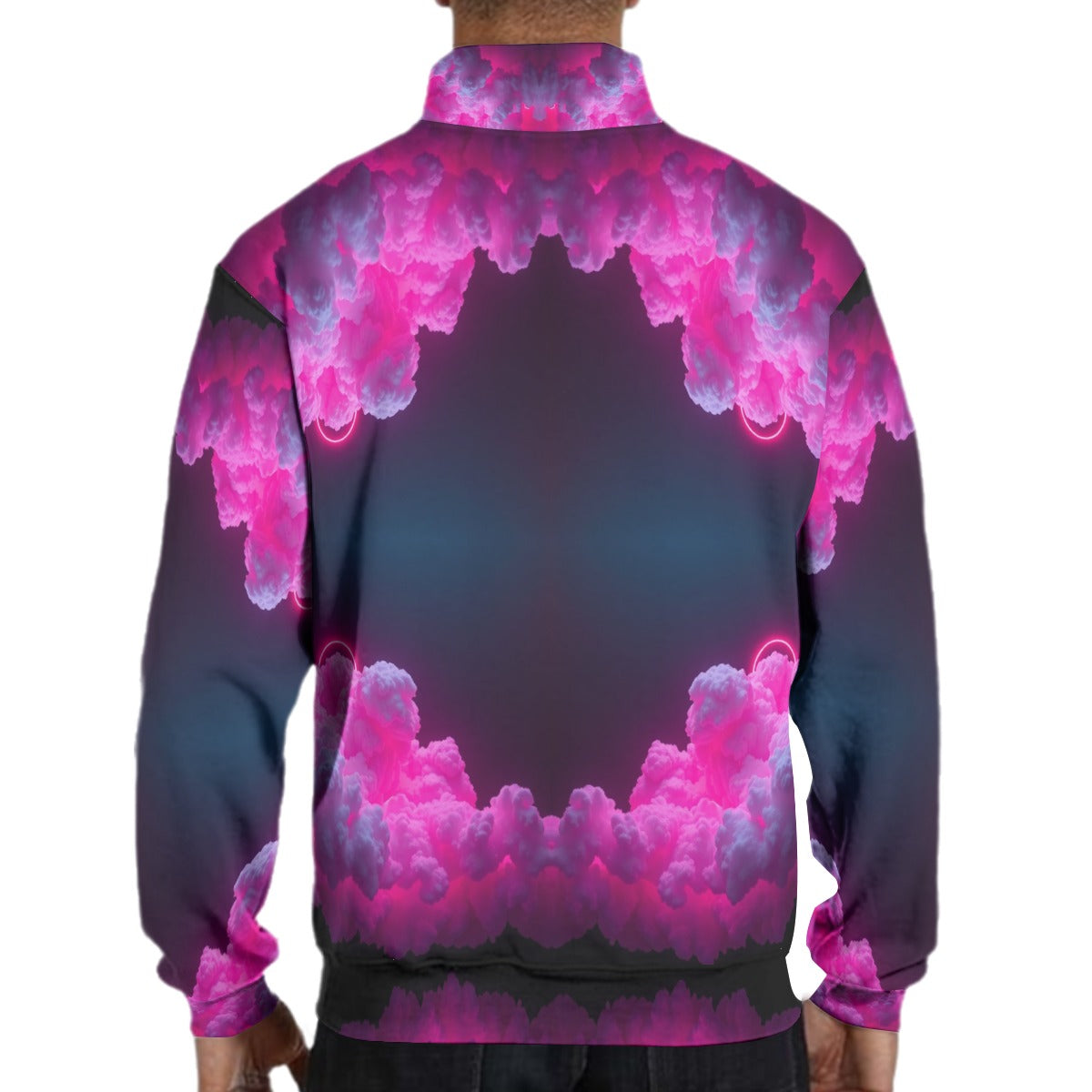 Men's Hidden Half-Zip Placket Hoodie