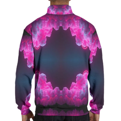 Men's Hidden Half-Zip Placket Hoodie