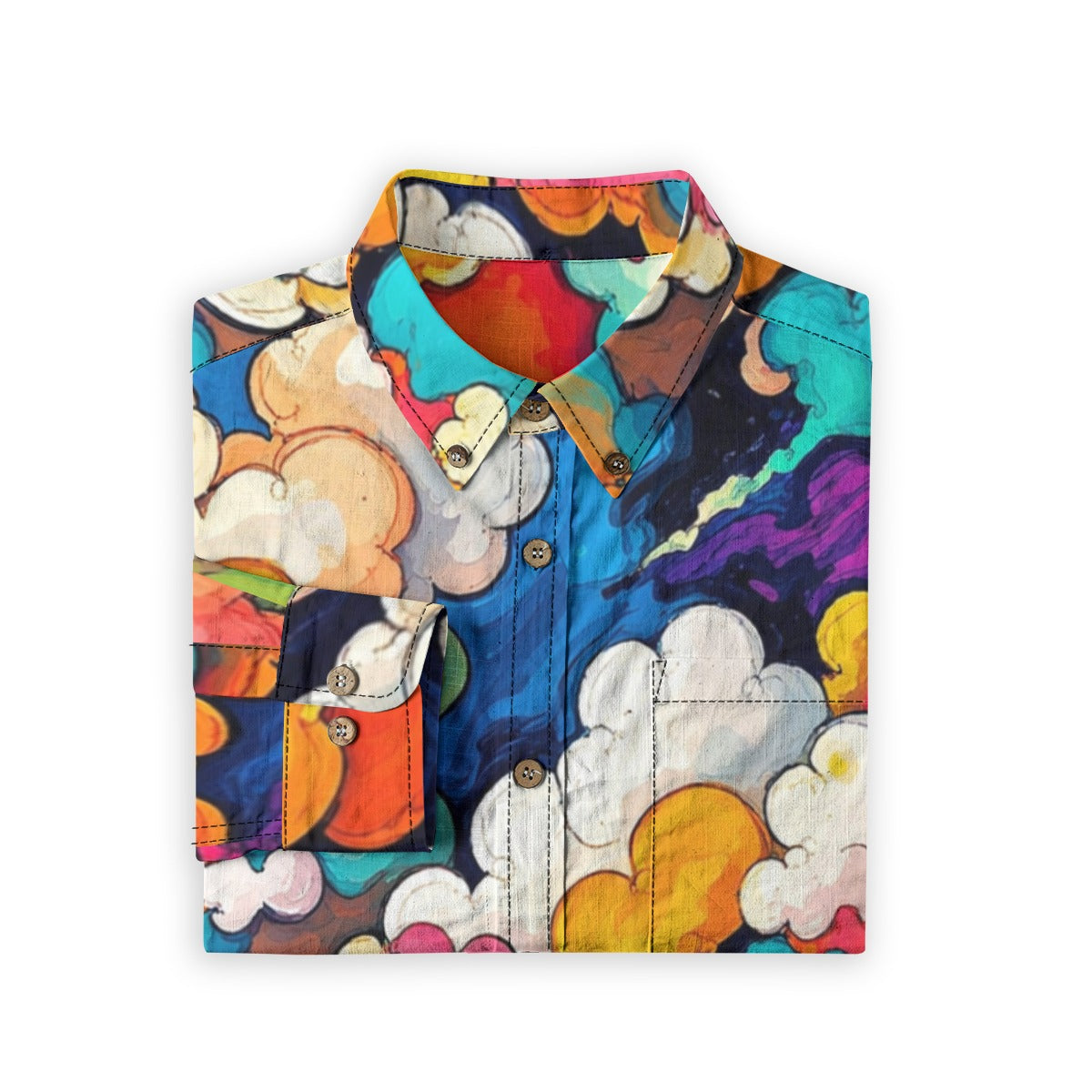 Men's Casual Lapel Long Sleeve Shirt|125GSM Cotton