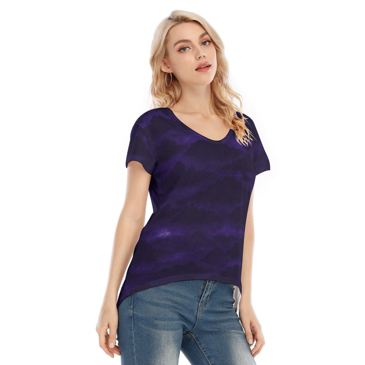 Women's V-neck Short Sleeve T-shirt
