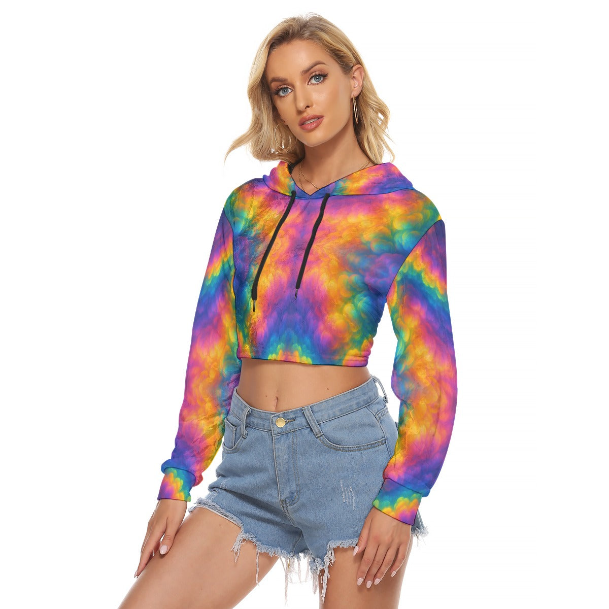 Women's Crop Top Hoodie|Velvet