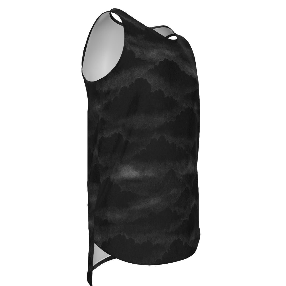 Men's Curved Hem Long Tank Top