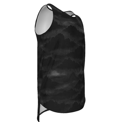 Men's Curved Hem Long Tank Top