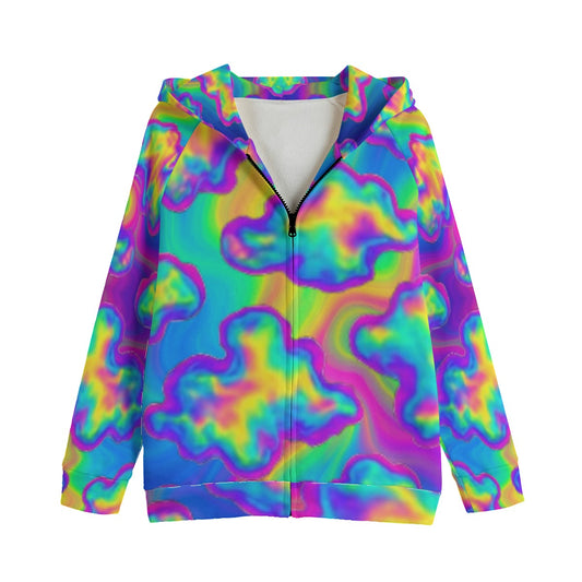 Unisex Kid's Zip Up Raglan Sleeve Hoodie | 310GSM Cotton