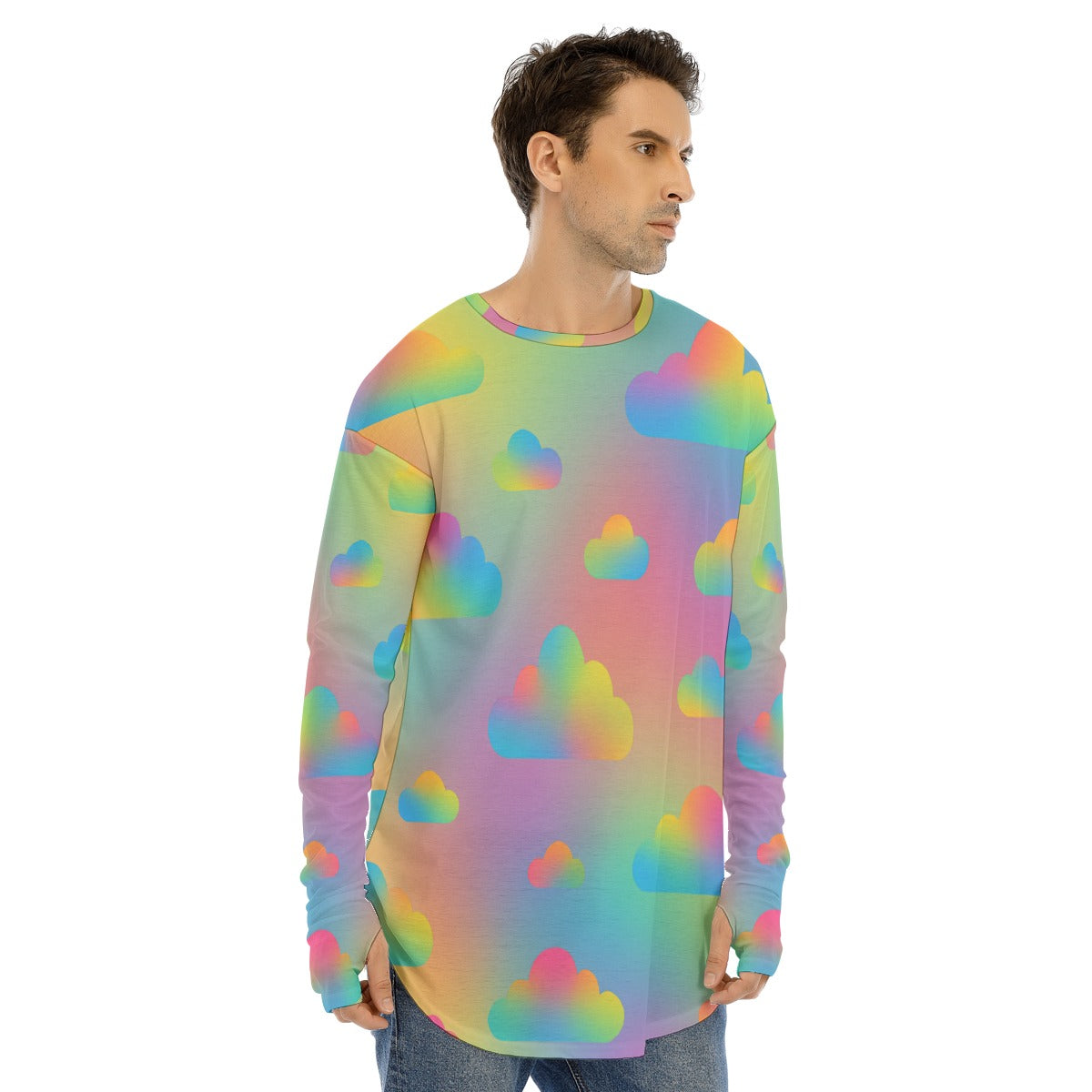 Men's Fingerless Long Sleeve T-shirt