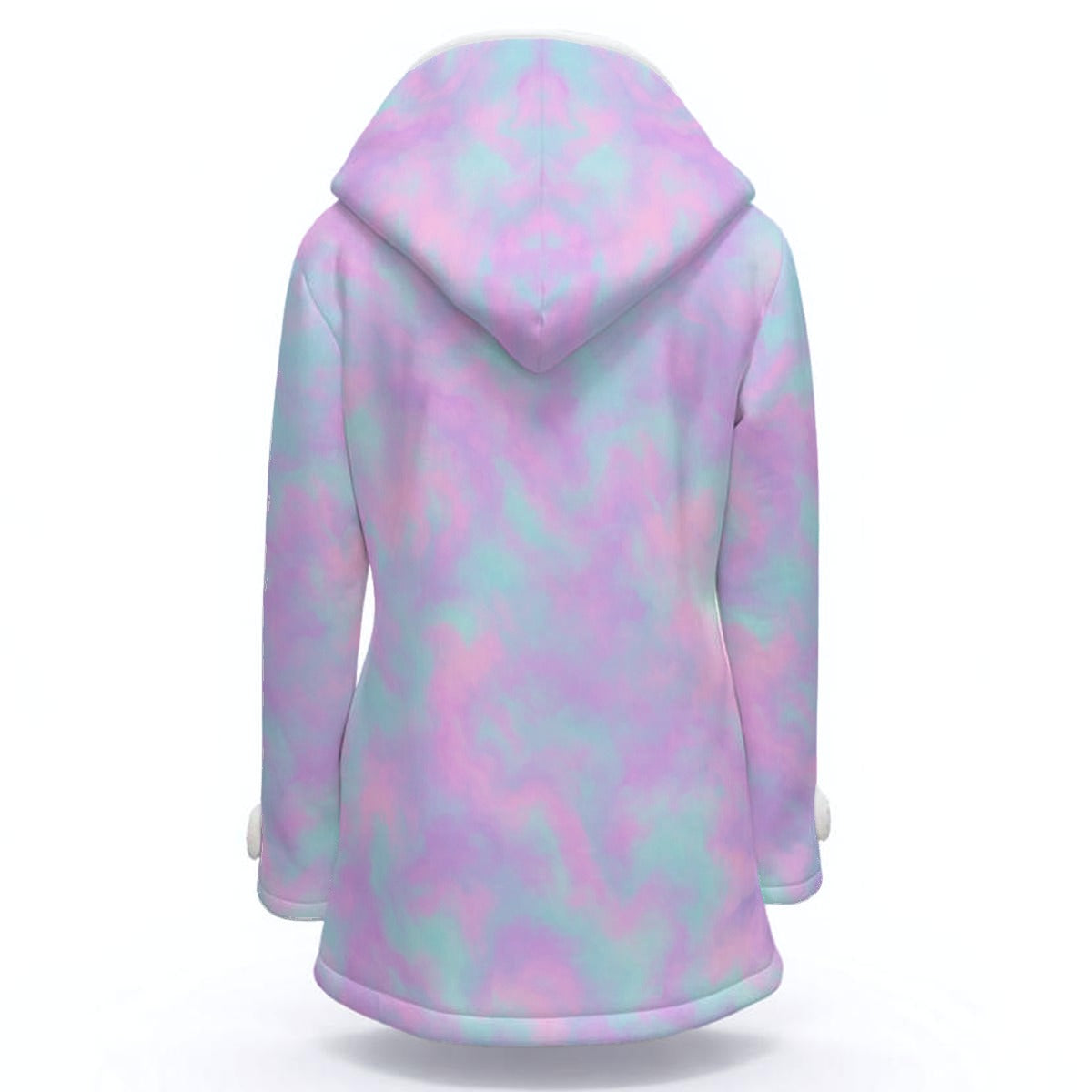 Women's Hooded Double-Breasted Winter Coat With Fleece