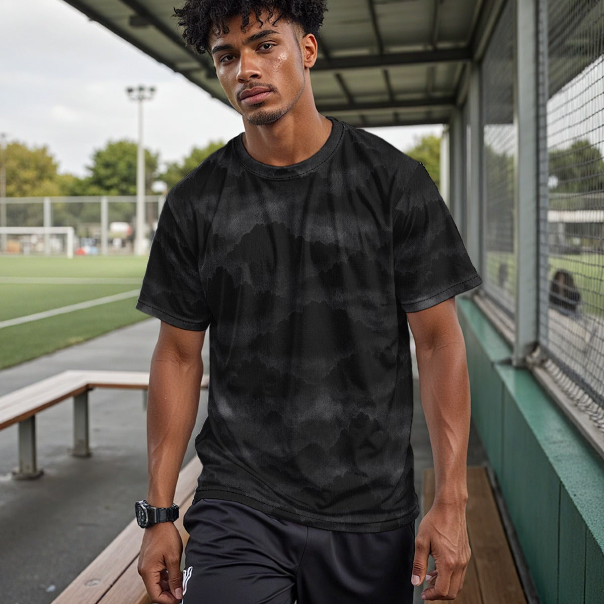 Unisex Drop Shoulder Crew Neck T-Shirt