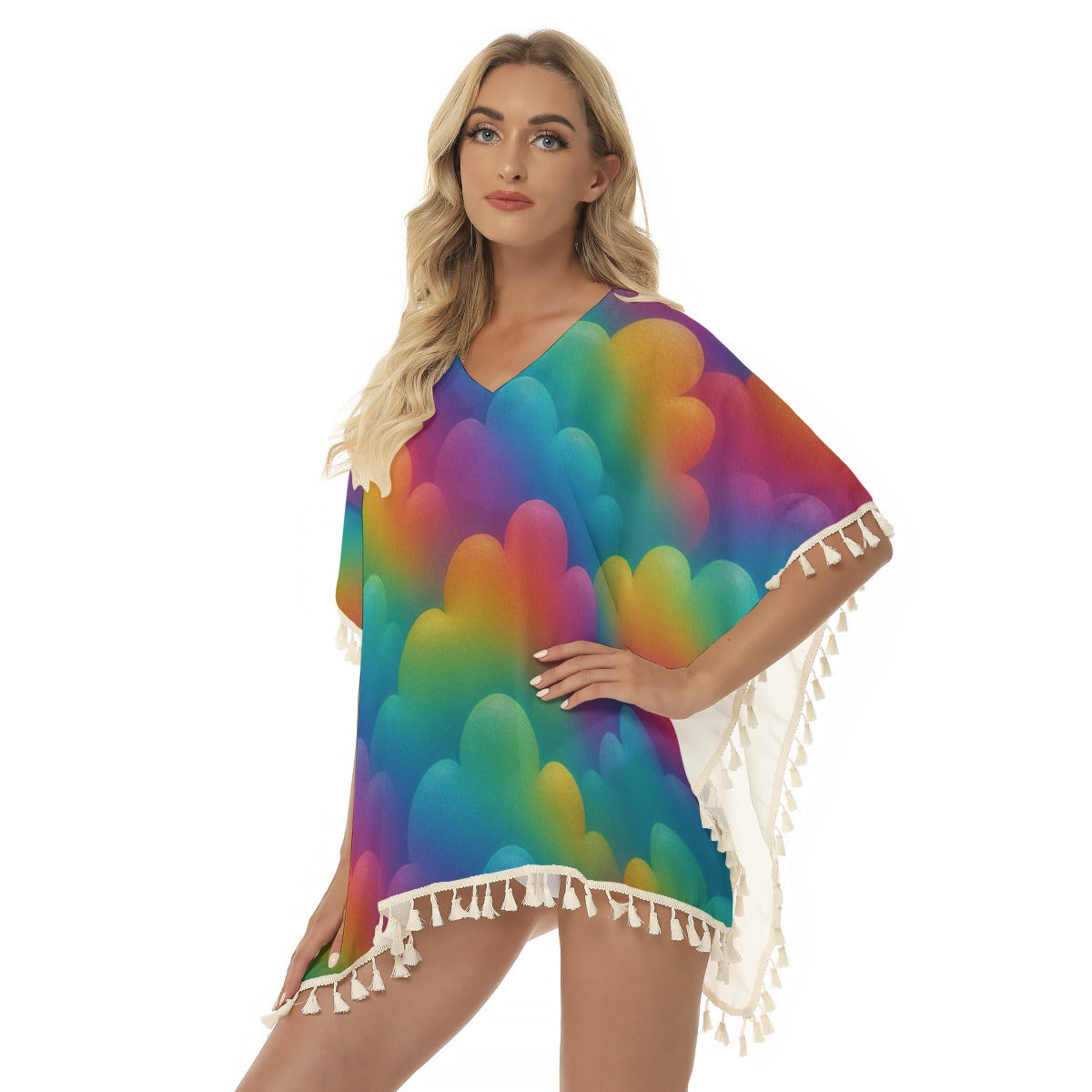 Women's Square Fringed Shawl