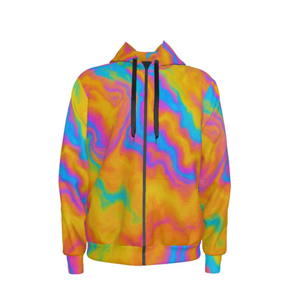 Unisex Zipper Hoodie With Black Lining