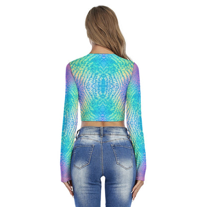 Women's Round Neck Crop Top T-Shirt