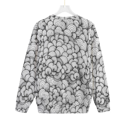 Unisex Drop-shoulder Knitted Fleece Sweater - view 2