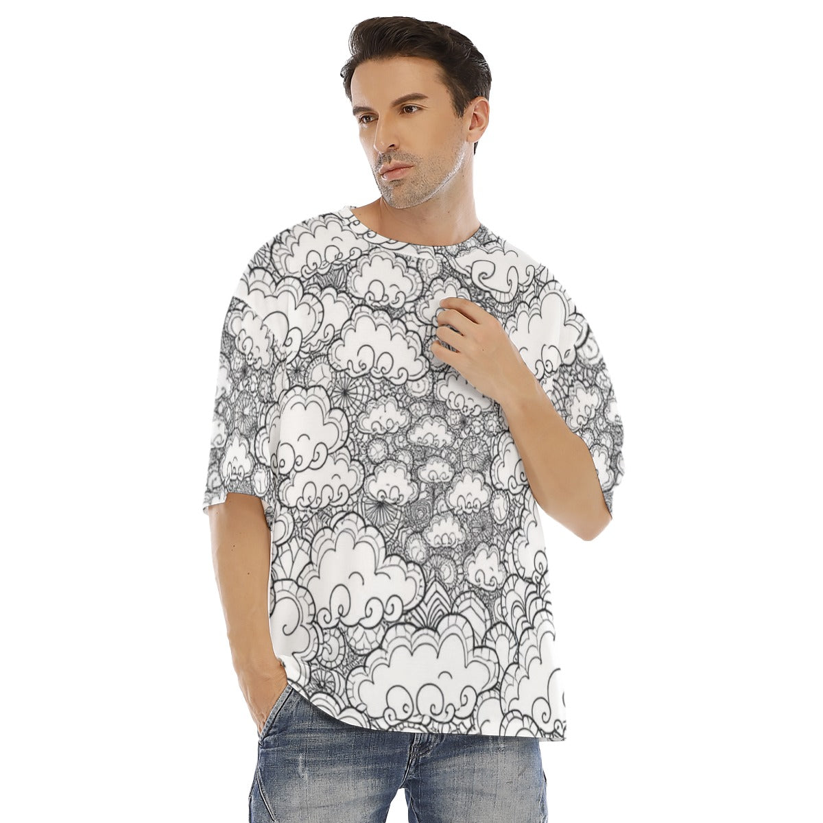 Men's Drop Shoulder T-shirt With Short Sleeve