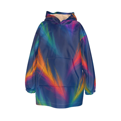 Unisex Kid's Sherpa Fleece Hoodie Blanket