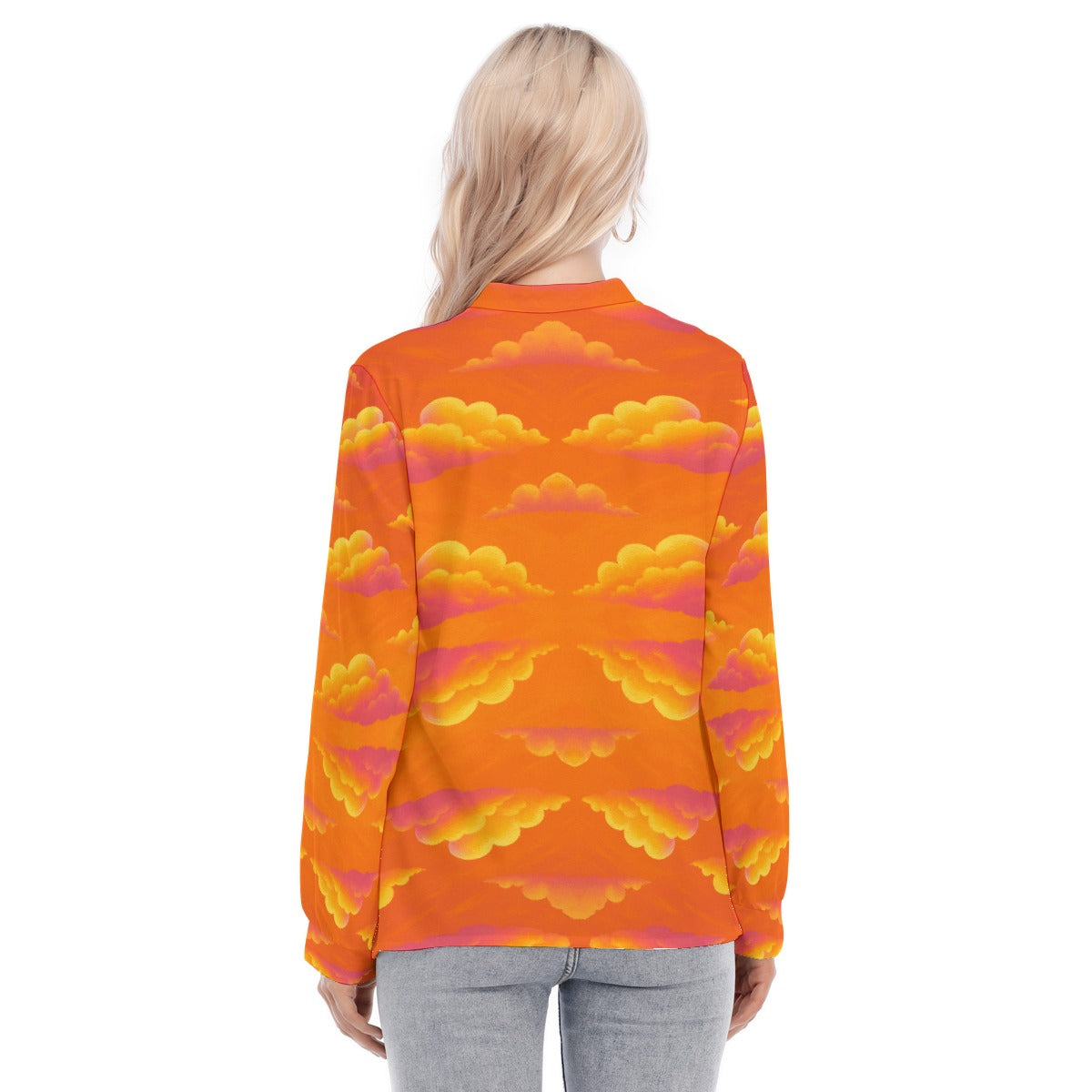 Women's Long Sleeve Blouse With Button Closure