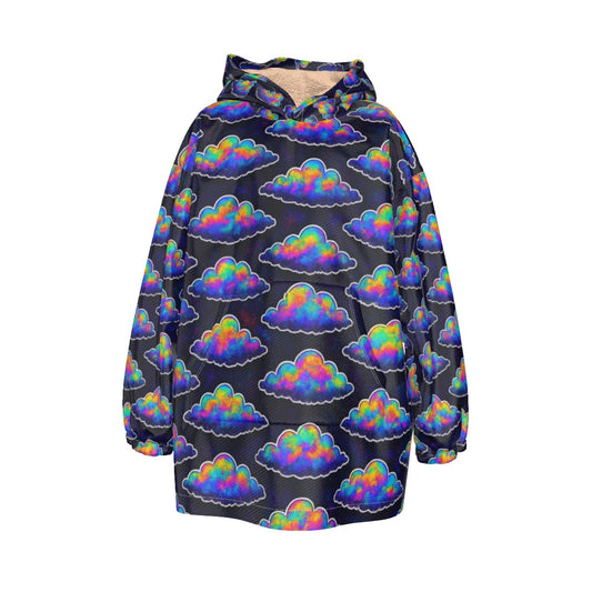 Unisex Kid's Sherpa Fleece Hoodie Blanket