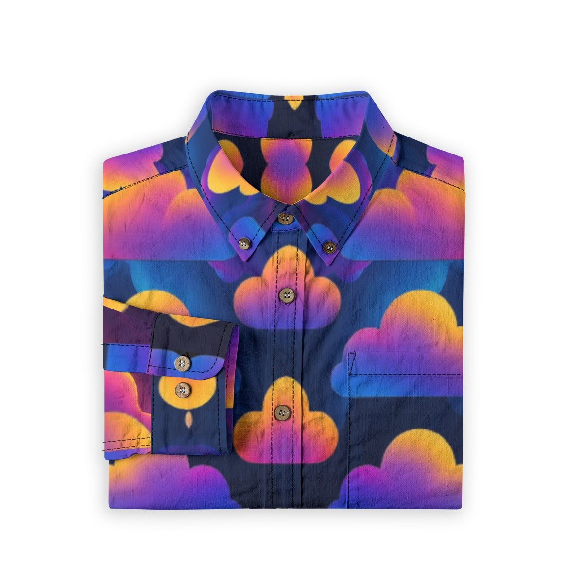 Men's Casual Lapel Long Sleeve Shirt|125GSM Cotton