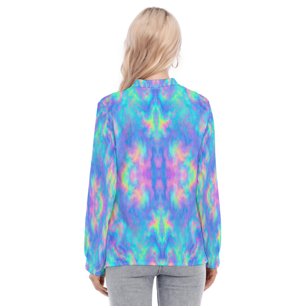 Women's Long Sleeve Blouse With Button Closure