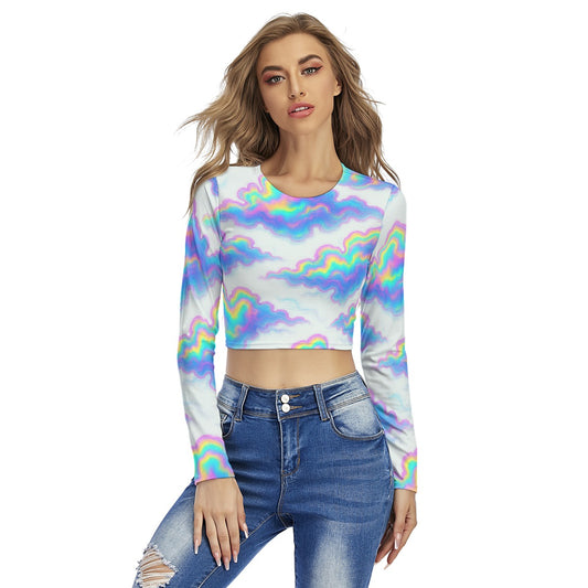 Women's Round Neck Crop Top T-Shirt