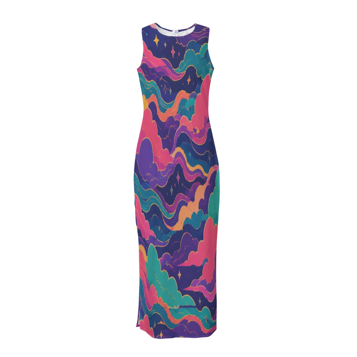 Women's Beach Perspective Chiffon Sleeveless Dress by O’Nimbus