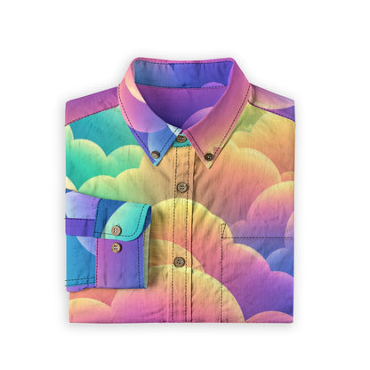 Men's Casual Lapel Long Sleeve Shirt|125GSM Cotton