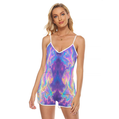 Women's V-neck Cami Romper