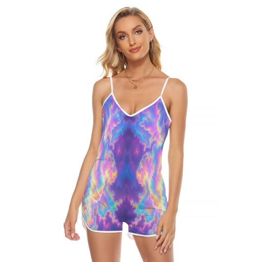 Women's V-neck Cami Romper
