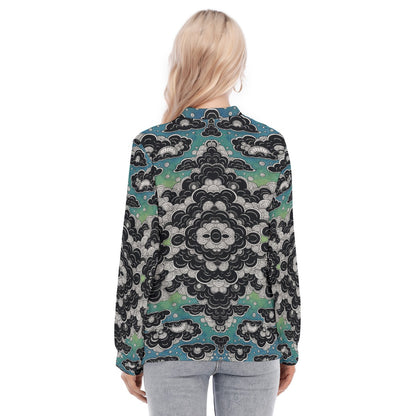 Women's Long Sleeve Blouse With Button Closure