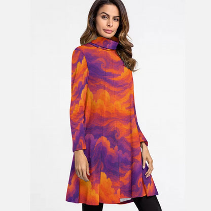 Women's High Neck Dress With Long Sleeve by O’Nimbus – view 2