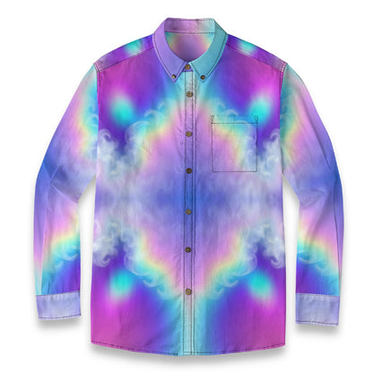 Men's Casual Lapel Long Sleeve Shirt|125GSM Cotton