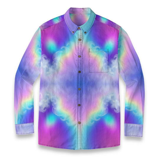 Men's Casual Lapel Long Sleeve Shirt|125GSM Cotton