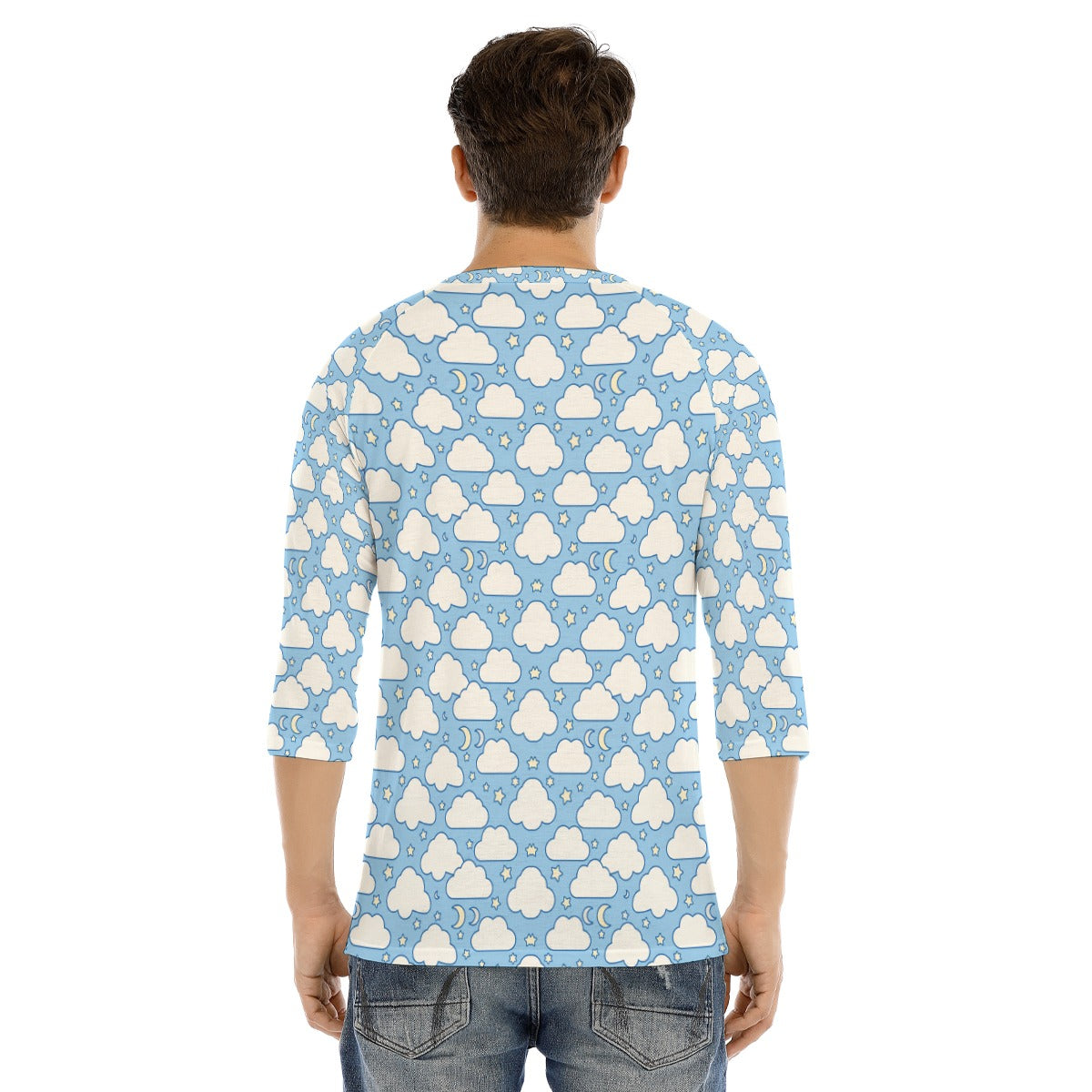 Men's Bracelet Sleeve T-shirt With Button Closure - view 4