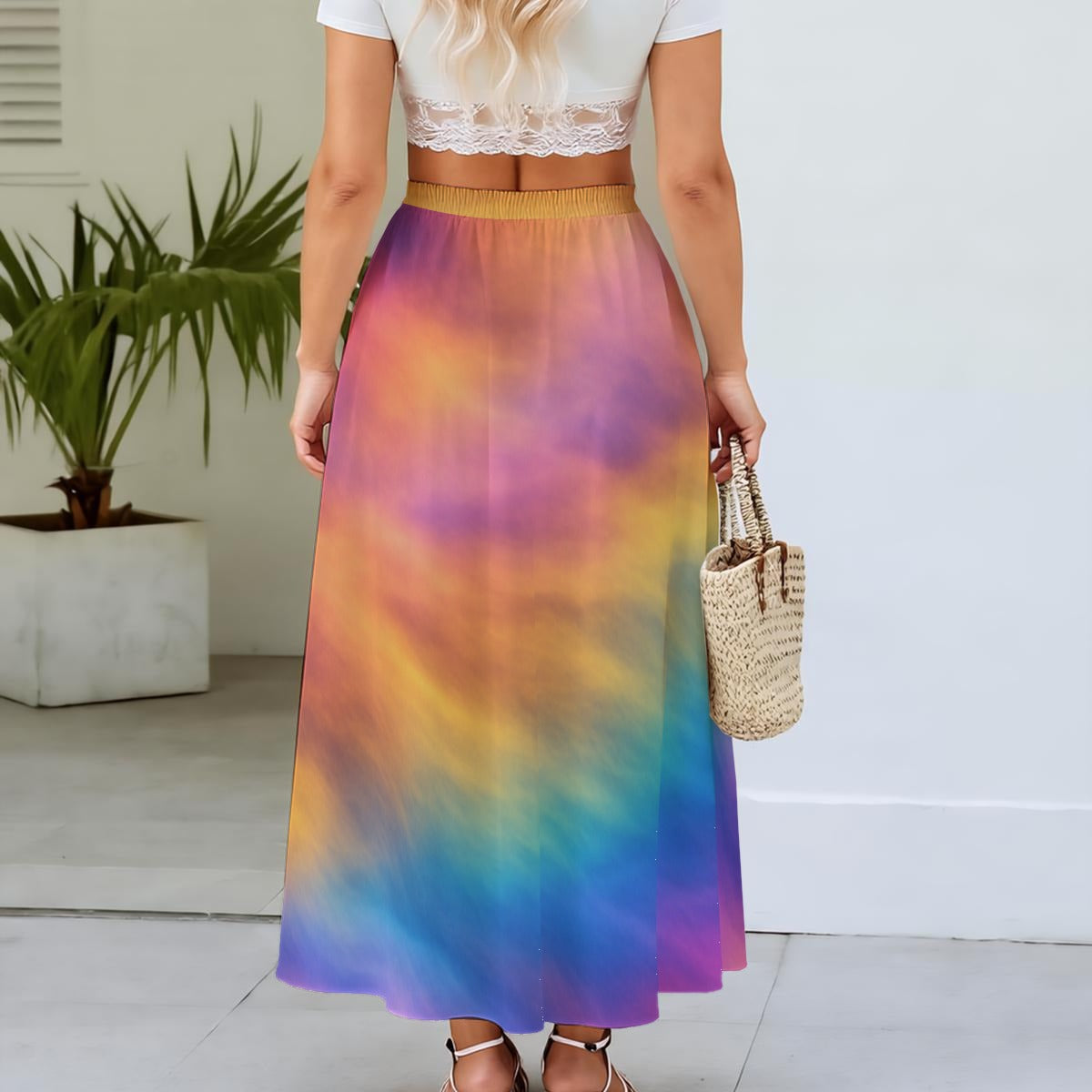 Women's Maxi Chiffon Skirts With Lining