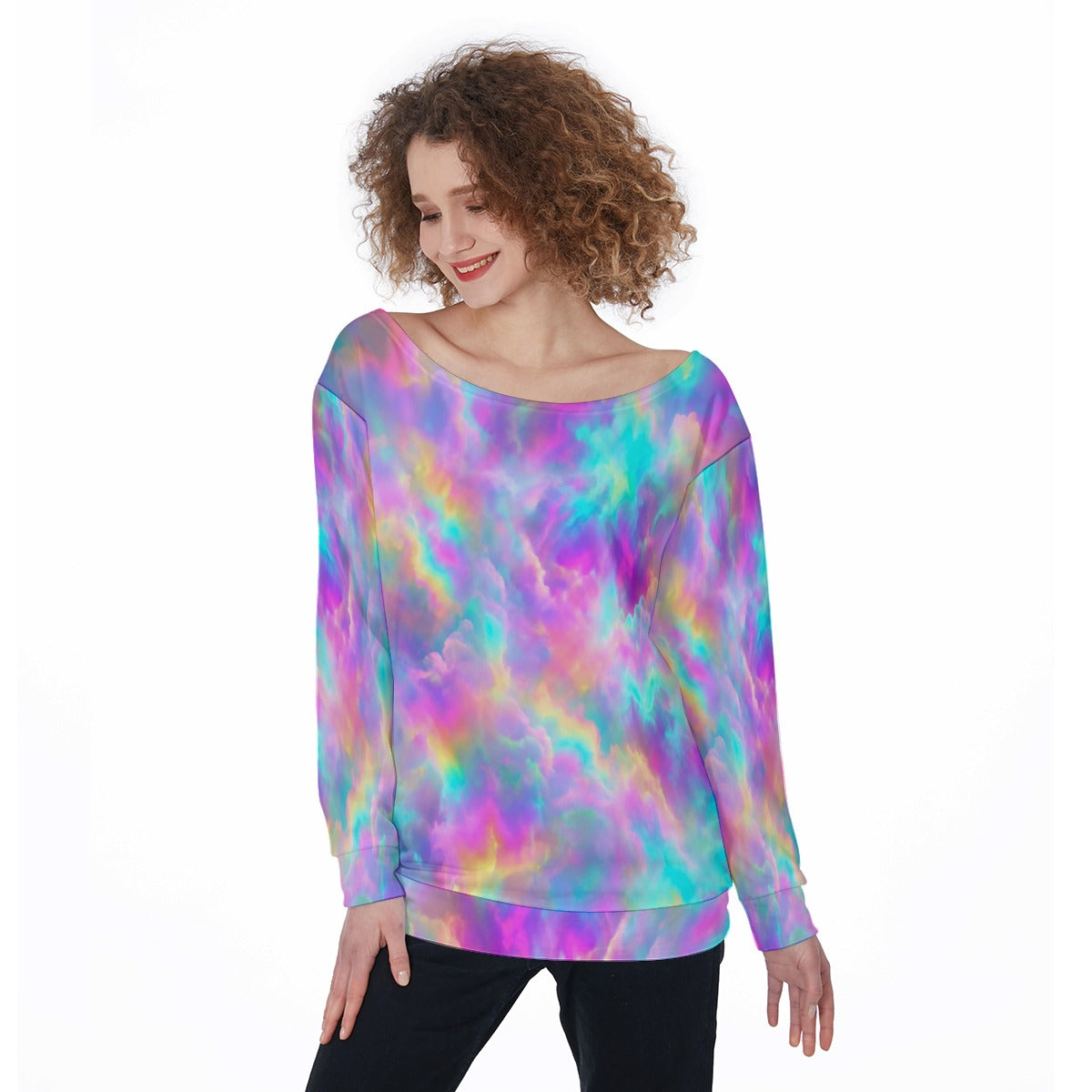 Women's Off-Shoulder Sweatshirt