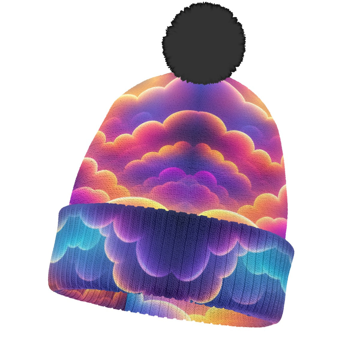 Knitted Hat With Pom-Pom