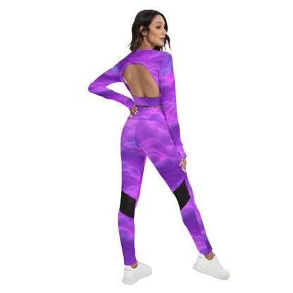 Women's Sport Set With Backless Top And Leggings