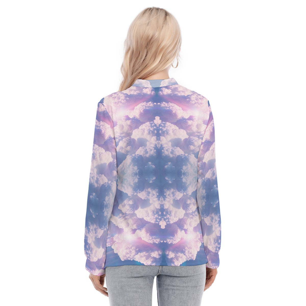 Women's Long Sleeve Blouse With Button Closure