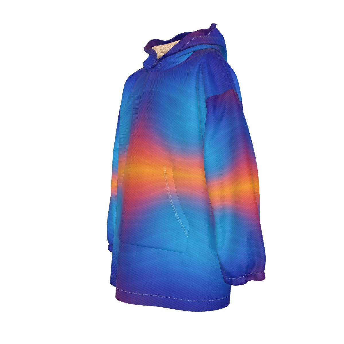 Unisex Kid's Sherpa Fleece Hoodie Blanket