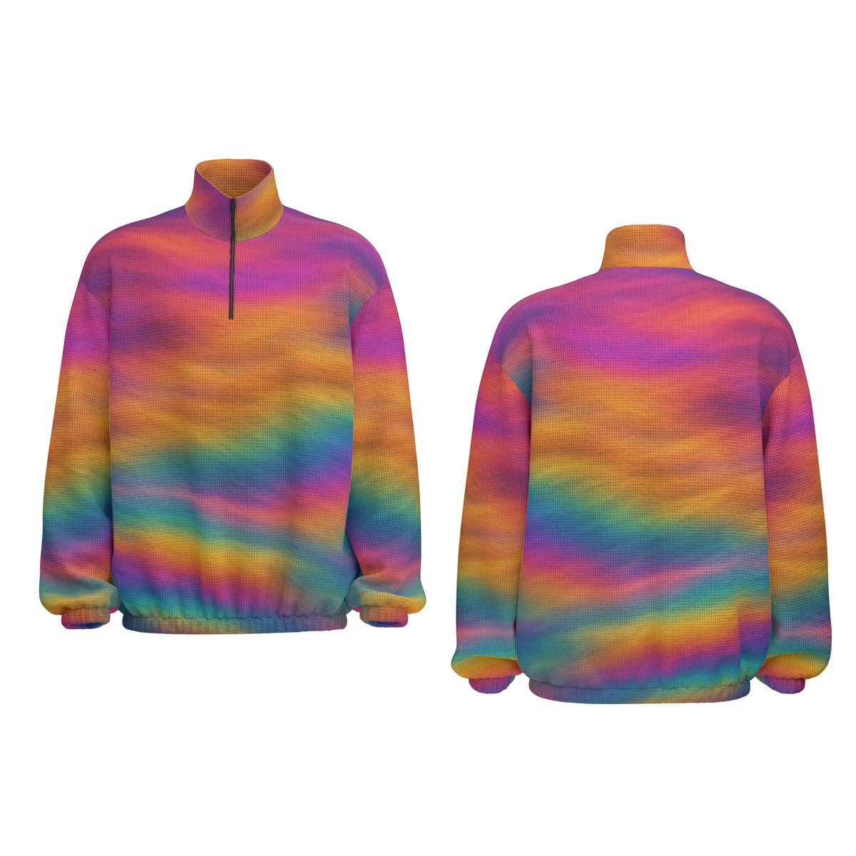 Unisex Turtleneck Zippered Sweatshirt