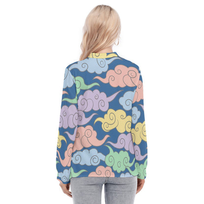 Women's Long Sleeve Blouse With Button Closure