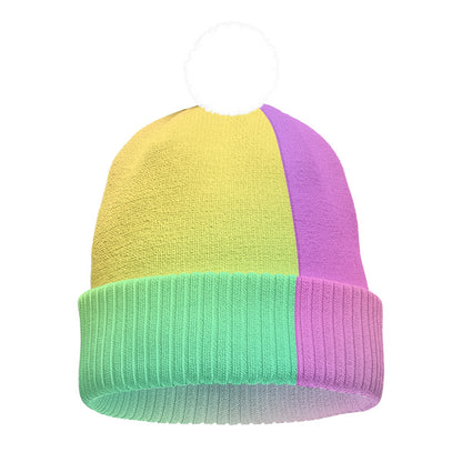 Unisex Knitted Hat With Pom-Pom