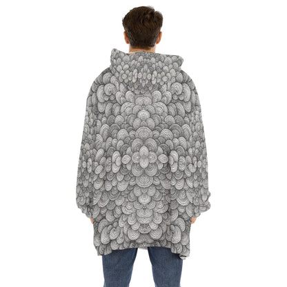 Unisex Sherpa Fleece Hoodie Blanket