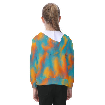 Unisex Kid's Zip-up Hoodie With Patch Pocket