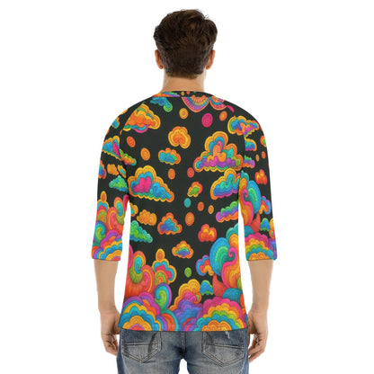 Men's Bracelet Sleeve T-shirt With Button Closure - view 4
