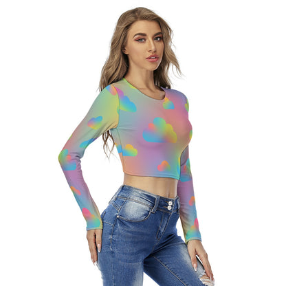 Women's Round Neck Crop Top T-Shirt