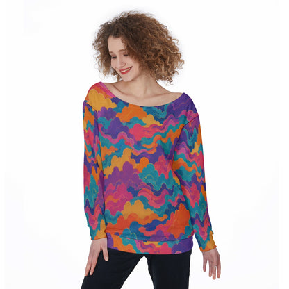 Women's Off-Shoulder Sweatshirt