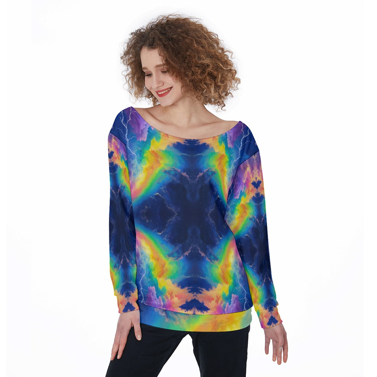 Women's Off-Shoulder Sweatshirt