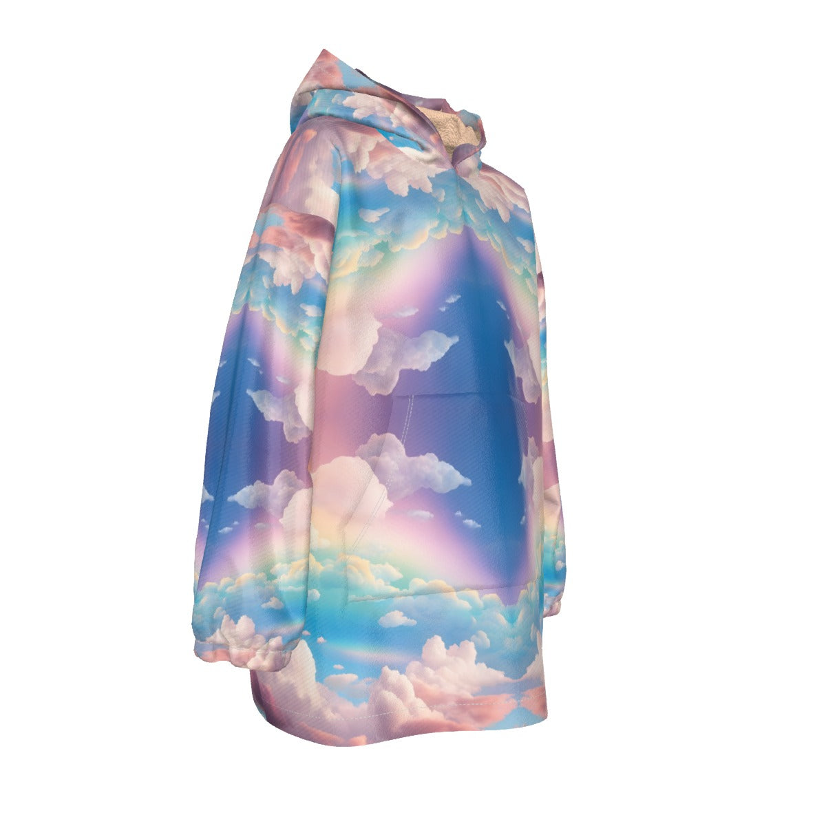 Unisex Kid's Sherpa Fleece Hoodie Blanket